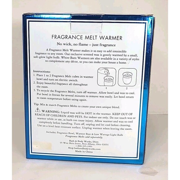 White Barn Candle Company Fragrance Wax Melt Warmer bath & body works - Picture 3 of 4